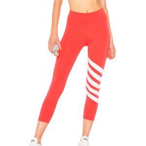 Lovewave From Revolve Women's Size XXS Lauren Active Leggings Hot Coral Stripe
